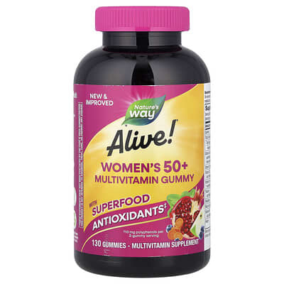 Alive!® Women's 50+ Multivitamin Gummy, Mixed Berry, 130 Gummies