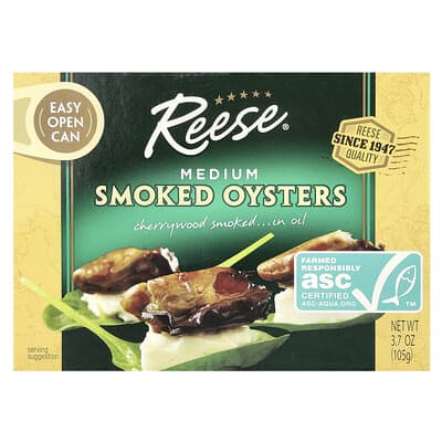 Medium Smoked Oysters, 3.7 oz (105 g)