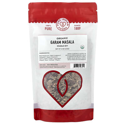Органическая смесь Гарам Масала, цельная, 8 oz (226 g)
