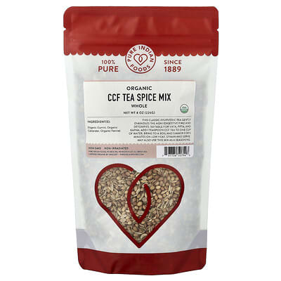 Organic CCF Tea Spice Mix, Whole, 8 oz (226 g)