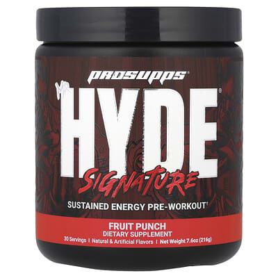 ProSupps Mr. Hyde® предтренировочный комплекс Signature Pre Workout, Fruit Punch, 7.6 oz (216 g)