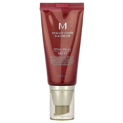 Missha M Perfect Cover B.B крем, SPF 42 PA+++, № 13 Bright Beige, 1.69 fl oz (50 ml)