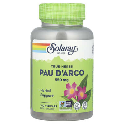 True Herbs, Pau D'Arco, 550 mg, 100 вегетарианских капсул