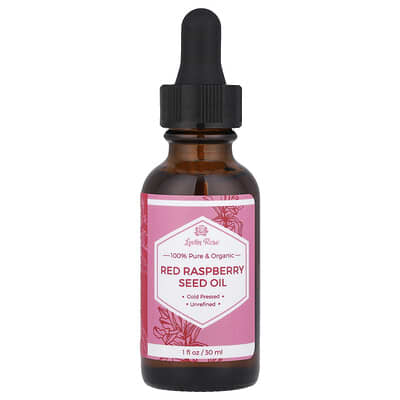 100% Pure & Organic, Red Raspberry Seed Oil, 1 fl oz (30 ml)