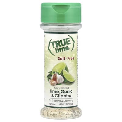 True Lime, Crystallized Lime, Garlic & Cilantro, Salt-Free, 1.94 oz (55 g)