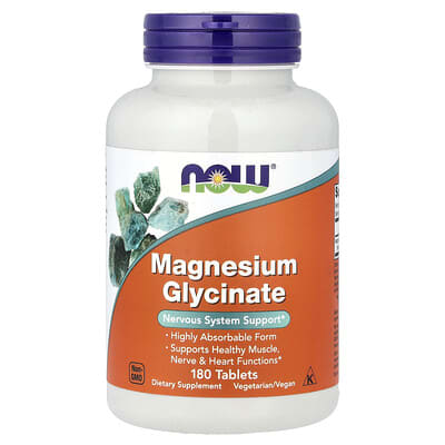 Magnesium Glycinate, 180 Tablets (100 mg per Tablet)
