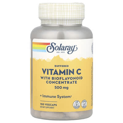 Buffered Vitamin C with Bioflavonoid Concentrate, 500 mg, 100 VegCaps