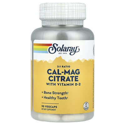 Cal-Mag Citrate с витамином D-2, 90 вегетарианских капсул