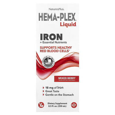 Hema-Plex® Liquid, Iron + Essential Nutrients, Mixed Berry, 8.5 fl oz (250 ml)
