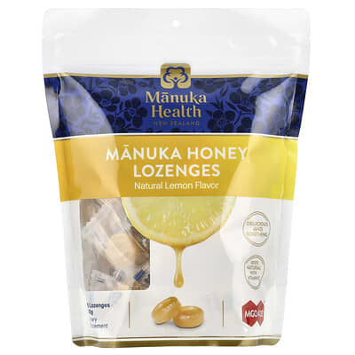 Manuka Health леденцы с медом Манука, натуральный лимон, MGO 400+, 58 штук