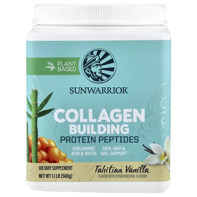 Plant-Based Collagen Building Protein Peptides, Tahitian Vanilla, 1.1 lb (500 g)