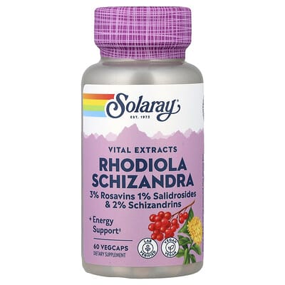 Vital Extracts, Rhodiola Schizandra , 60 VegCaps