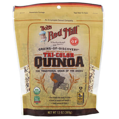 Organic Tri-Color Quinoa, Whole Grain, 13 oz (369 g)