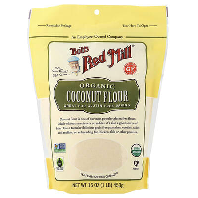 Organic Coconut Flour, Gluten Free, 16 oz (453 g)