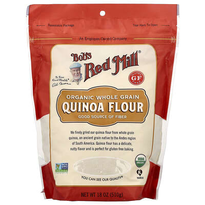 Organic, Whole Grain Quinoa Flour, 18 oz (510 g)