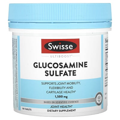 Ultiboost®, Glucosamine Sulfate, 1,500 mg, 180 Tablets
