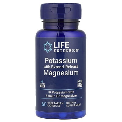 Potassium with Extend-Release Magnesium, 60 Vegetarian Capsules