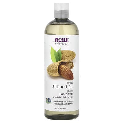 Solutions, масло сладкого миндаля, чистое увлажняющее масло, без аромата, 16 fl oz (473 ml)