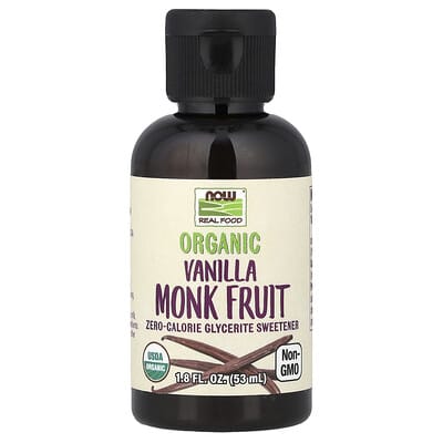 Подсластитель Real Food Organic Monk Fruit Vanilla 1.8 fl oz (53 ml)