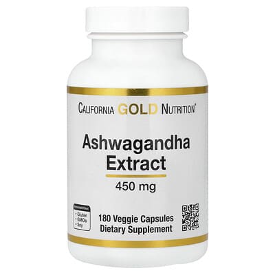 Ashwagandha, 450 mg, 180 Veggie Capsules