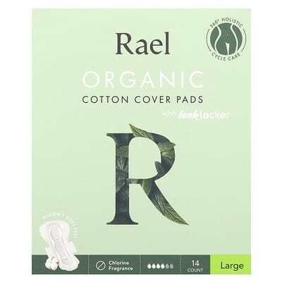 Rael органические прокладки с Leaklocker, Large, 14 шт