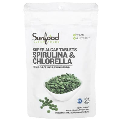 Super Algae Tablets Spirulina & Chlorella, Approx. 456 Tablets