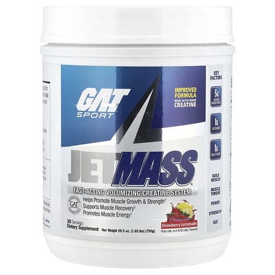 Креатин JetMASS®, Strawberry Lemonade, 1.65 lbs (750 g)