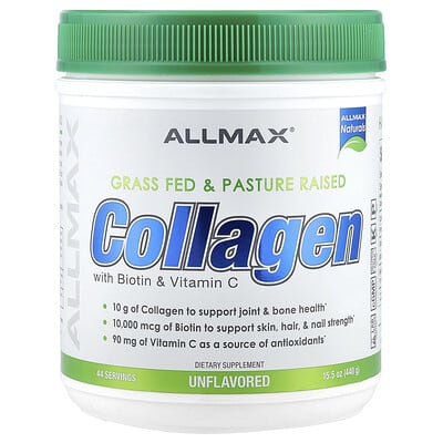 Collagen with Biotin &  Vitamin C, Unflavored, 15.5 oz (440 g)