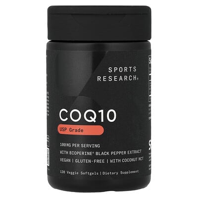 CoQ10, USP Grade with BioPerine, 120 Veggie Softgels