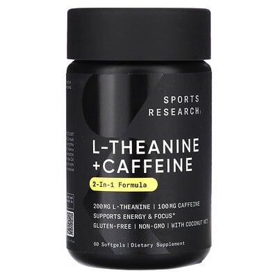 L-Theanine & Caffeine, 2-in-1 Formula, 60 Softgels