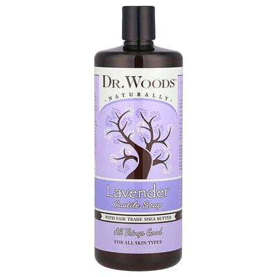 Лавандовое мыло Castile с маслом ши Fair Trade, 32 fl oz (946 ml)