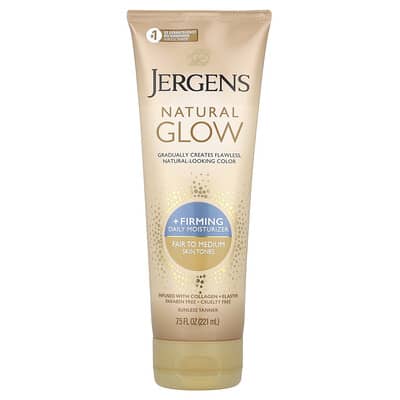 Увлажняющий крем для тела Natural Glow, укрепляющий, без загара, для светлой/средней кожи, 7.5 fl oz (221 ml)