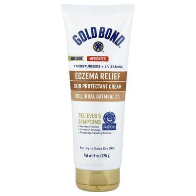 Medicated, Eczema Relief Skin Protectant Cream, For Dry to Extra Dry Skin, 8 oz (226 g)