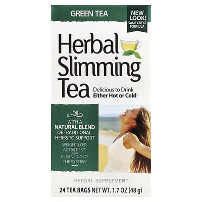 Herbal Slimming Tea, Green Tea, 24 Tea Bags, 1.7 oz (48 g)