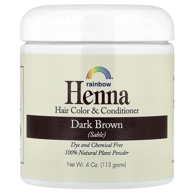 Henna, Hair Color & Conditioner, Dark Brown (Sable), 4 oz (113 g)