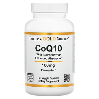 CoQ10, Ubiquinone USP с экстрактом черного перца Bioperine®, повышенная биодоступность, 150 веганских капсул