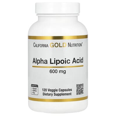 Альфа-липоевая кислота, 600 mg, 120 вегетарианских капсул