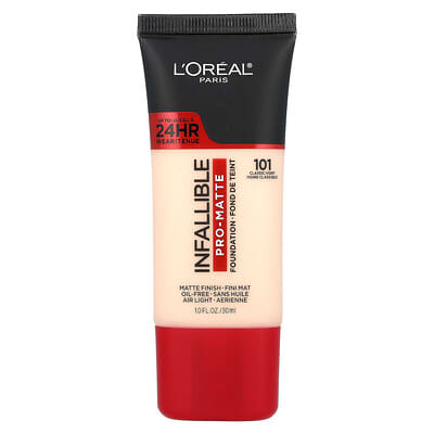 Infallible, Pro-Matte Foundation, 101 Classic Ivory, 1 fl oz (30 ml)
