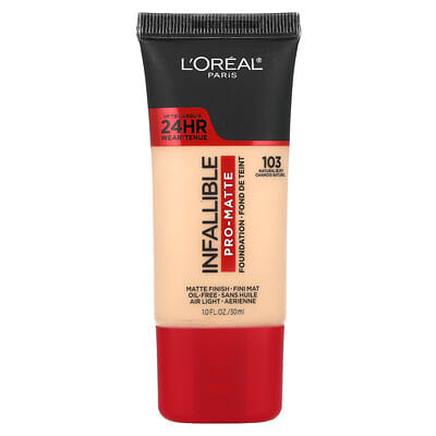 Infallible, Pro-Matte Foundation, 103 Natural Buff, 1 fl oz (30 ml)