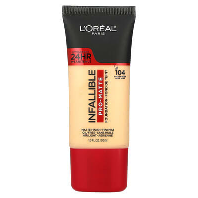 Infallible, Pro-Matte Foundation, 104 Golden Beige, 1 fl oz (30 ml)