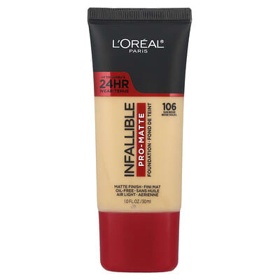 Infallible, Pro-Matte Foundation, 106 Sun Beige, 1 fl oz (30 ml)