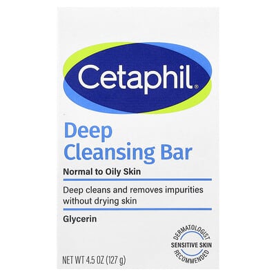 Deep Cleansing Bar, Normal to Oily Skin, 4.5 oz (127 g)