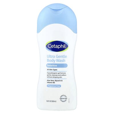 Cetaphil ультрамягкое средство для умытия тела, для всех типов кожи, без отдушек, 16.9 fl oz (500 ml)