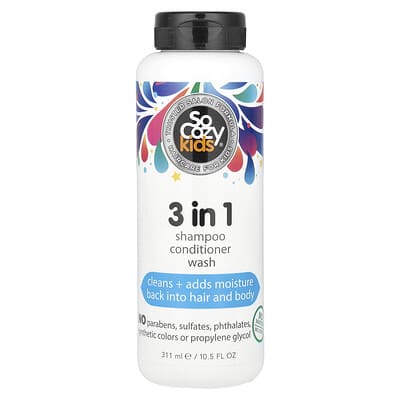Kids, 3 in 1 Shampoo Conditioner Wash, 10.5 fl oz (311 ml)