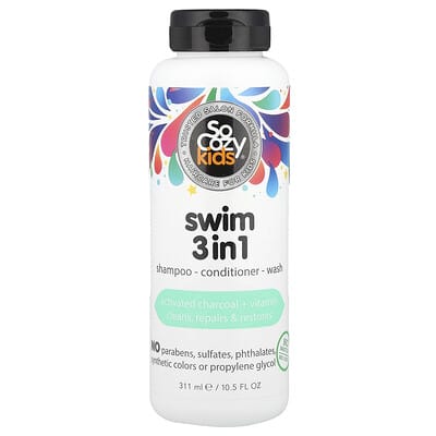 Kids, Swim 3 in 1, Shampoo, Conditioner, Wash, 10.5 fl oz (311 ml)