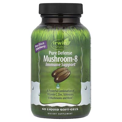 Irwin Naturals Pure Defense Mushroom-8 Immune Support™, 60 жидких мягких капсул