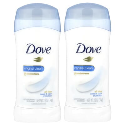 Antiperspirant Deodorant, Original Clean, 2 Pack, 2.6 oz (74 g) Each