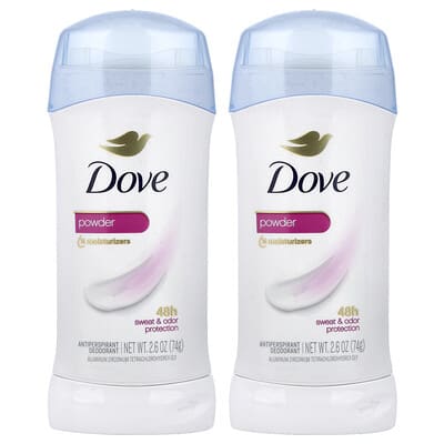Antiperspirant Deodorant, Powder, 2 Pack, 2.6 oz (74 g) Each
