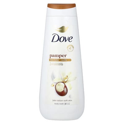 Dove Pamper гель для душа, масло ши + ваниль, 20 fl oz