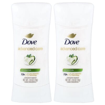 Advanced Care, Anti-Perspirant Deodorant, Cool Essentials, 2 Pack, 2.6 oz (74 g) Each дезодорант-антиперспирант